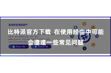 比特派官方下载  在使用经由中可能会遭逢一些常见问题