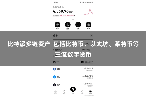 比特派多链资产  包括比特币、以太坊、莱特币等主流数字货币